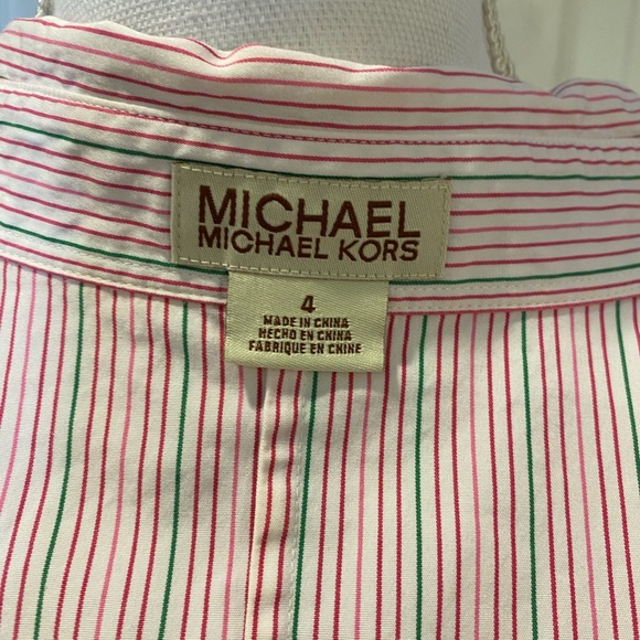 Michael Michael Kors multi color button up top 4 - Picture 4 of 4